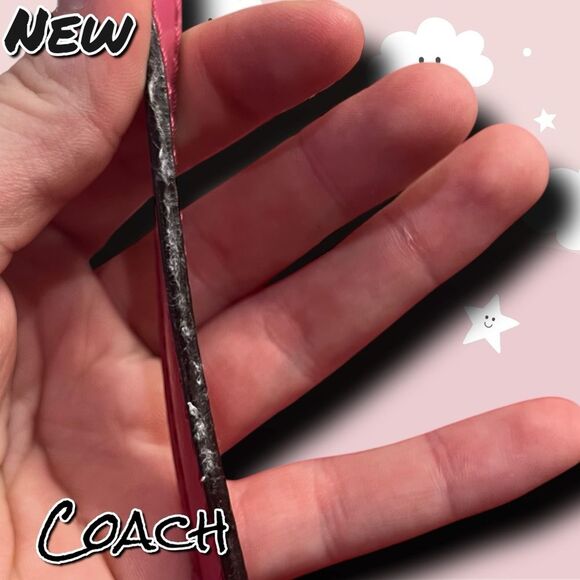 New NWT Coach Signature Stitched Nylon Tote – F17668 (Pomegranate) - Picture 9 of 10